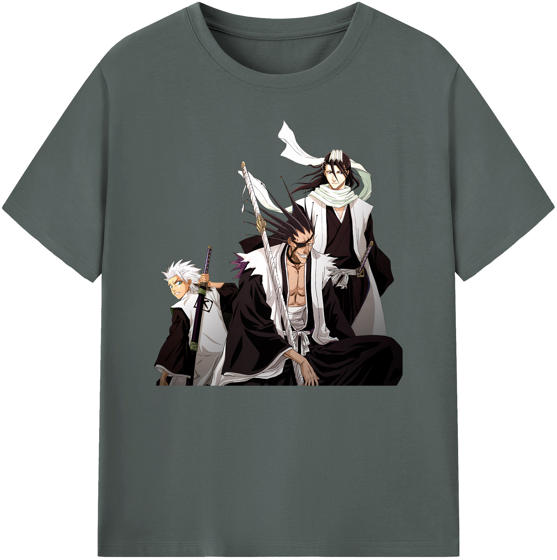 （画像用） ブリーチ ざらき けんぱち BLEACH Zaraki Kenpachi 綿100％ メンズ半袖Tシャツ｜肌触りやわらか＆通気性